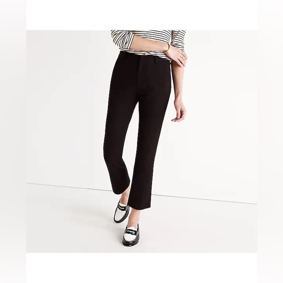 Madewell Pants - Madewell Cali Demi-Boot Pants size 4 black ankle length stretch work office